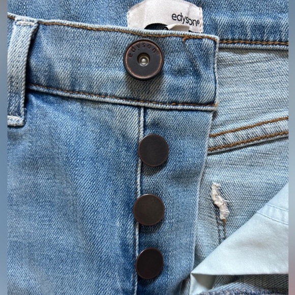 Edyson Delon Denim High Rise Short in Light Park Wash NWT - Picture 4 of 16